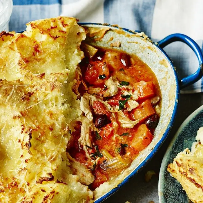 Tavuklu Parmentier (Patates Püreli Tavuk Fırın)