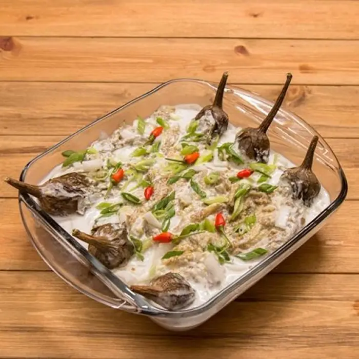 Hindistan Cevizi Sütlü Közlenmiş Patlıcan