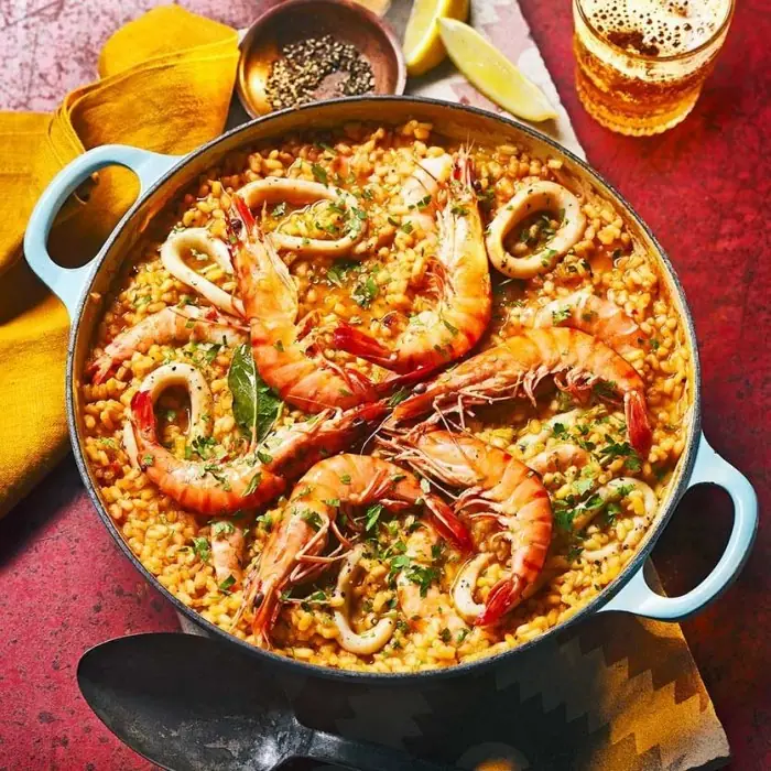 Karidesli ve Kalamarlı Pilav (Arroz con Gambas y Calamar)
