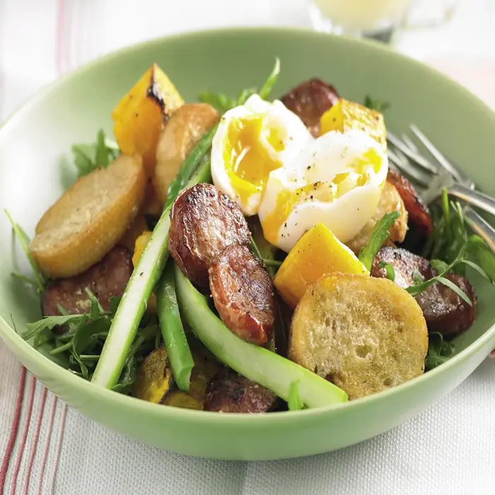 Chorizo ve Rafadan Yumurtalı Salata
