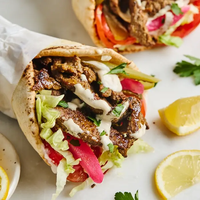 Şavurma Dana Etli Dürüm (Shawarma Chuck Roast Wrap)