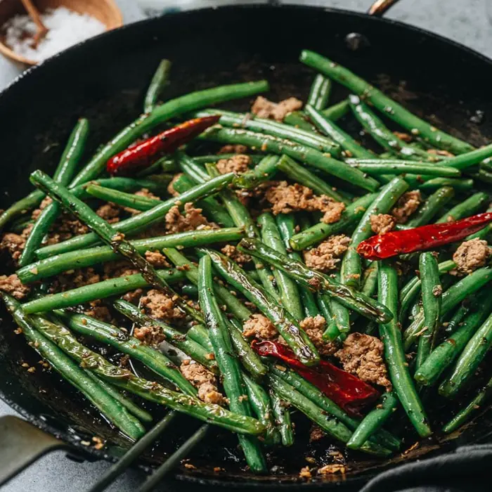 Sichuan Usulü Soteli Çin Uzun Fasulyesi