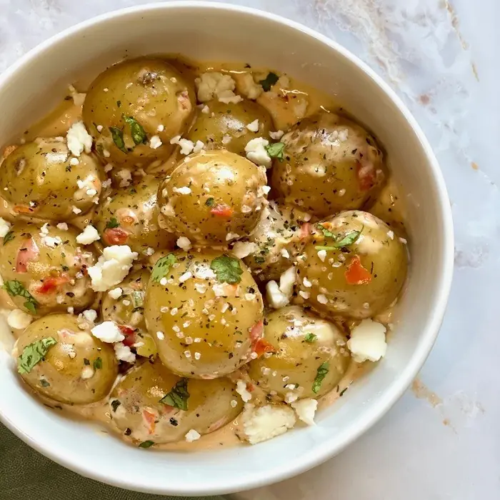 Papas Chorreadas (Kremalı Peynirli Soslu Patates)